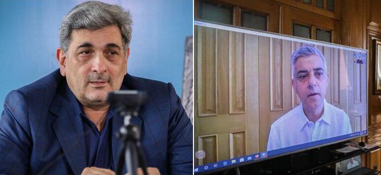 جزئیات ملاقات مجازی حناچی با شهردار لندن ، صادق خان: تهران در مقابله با کرونا از لندن جلوتر است