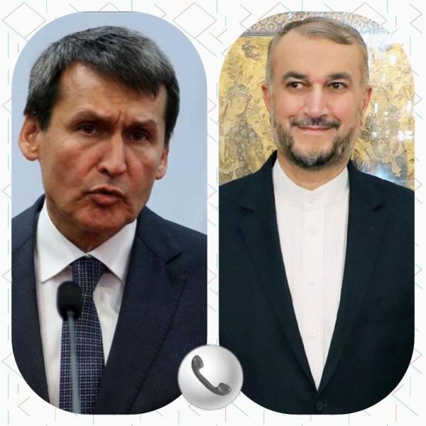 گفتگوی امیرعبداللهیان با وزیرخارجه ترکمنستان گفتگوی امیرعبداللهیان با وزیرخارجه ترکمنستان