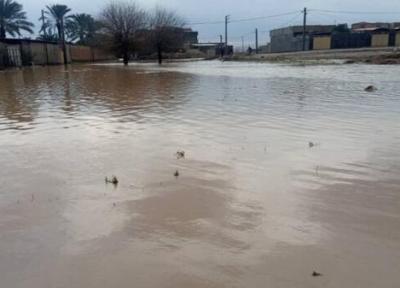 سیل در روستای قلعه سید کازرون